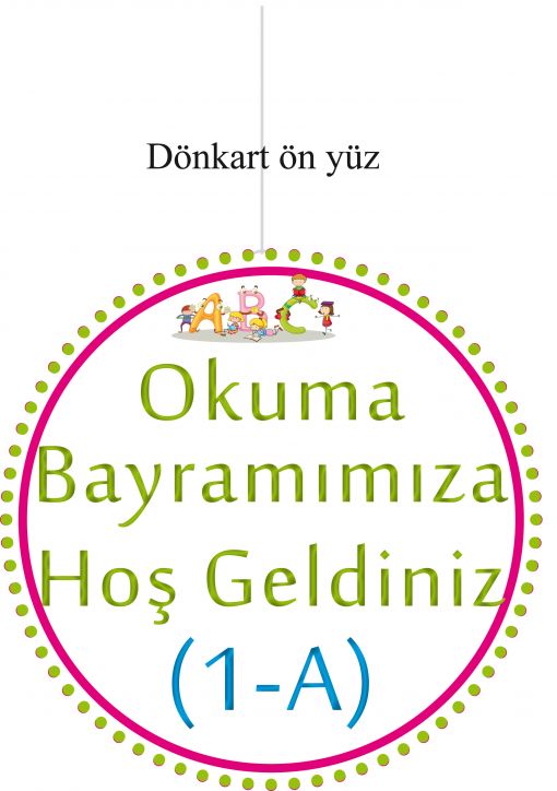  Okuma Bayramına Hoş Geldiniz Dönkartı