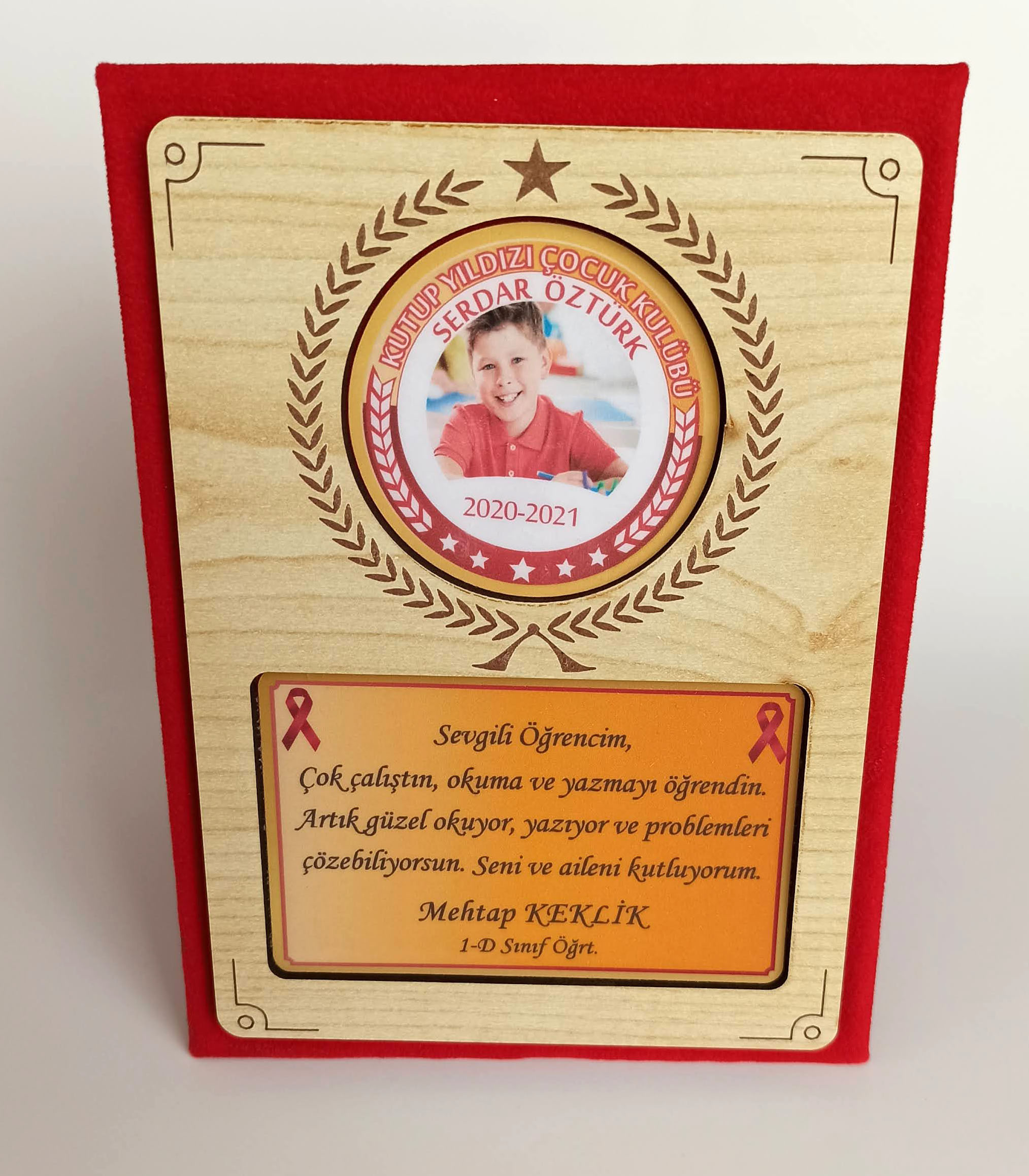  Albüm Kadife Okuma Bayramı Öğrenci Plaketi