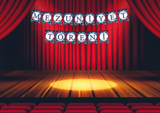  Mezuniyet töreni sahne afişi