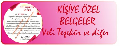  Kişiye Özel Belgeler