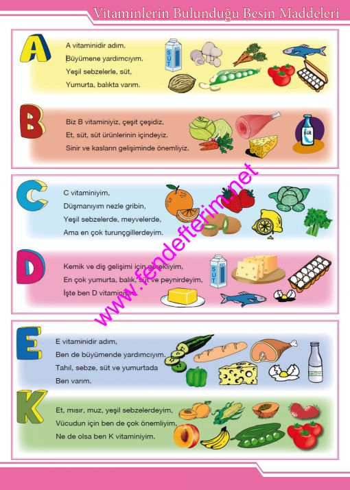  Fen ve Teknoloji Sokağı-Vitaminler