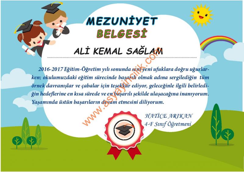 Mezuniyet Belgesi Kepli- A5